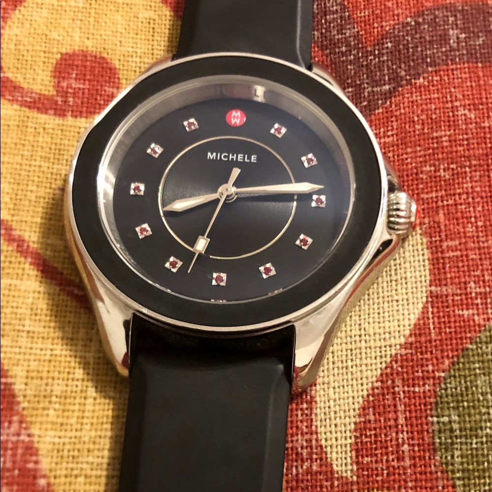 Michele Elegant Black and Silver watch - Picture 3 of 8